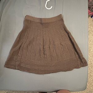 Brown Knit Women's Skirt